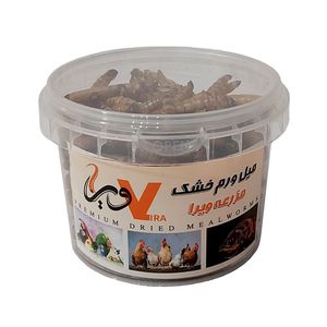 غذای خشک حیوانات مزرعه ویرا مدل سوپر کرم میل ورم خشک شده pro4 وزن 45 گرم